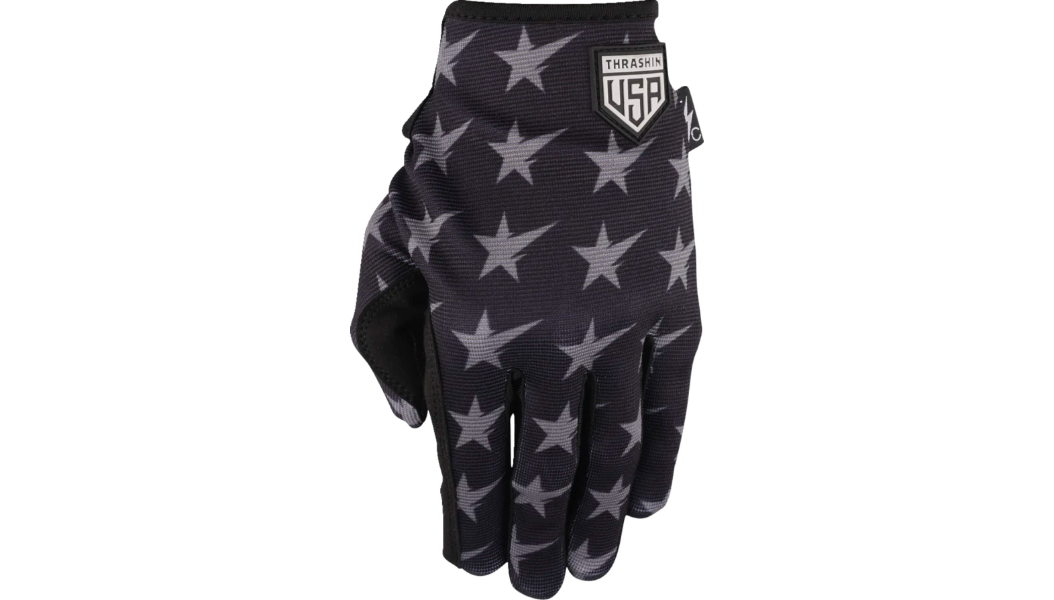 Thrashin Supply Stars & Bolts Stealth Gloves - Black/Gray