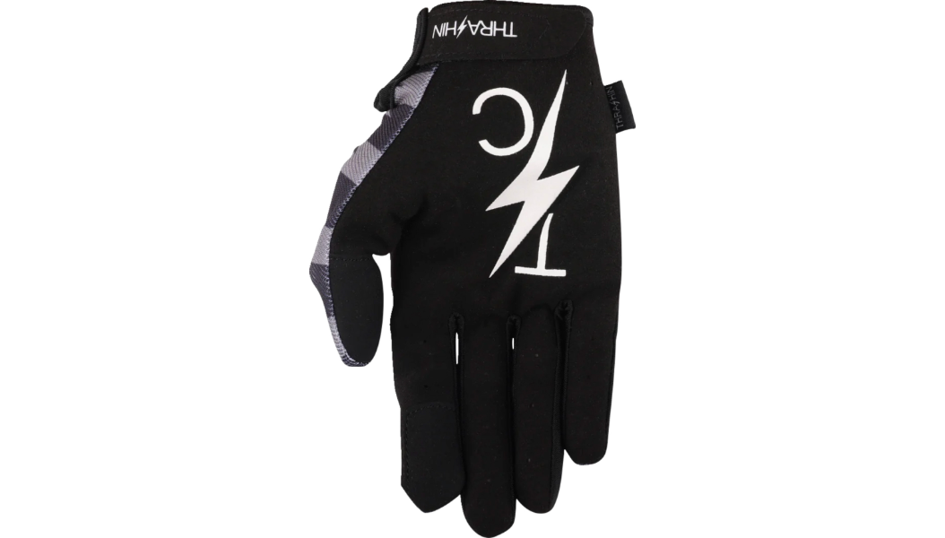 Thrashin Supply Stars & Bolts Stealth Gloves - Black/Gray