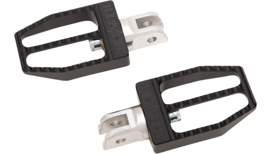 Thrashin Supply Militant Footpegs - Front - Black - Softail