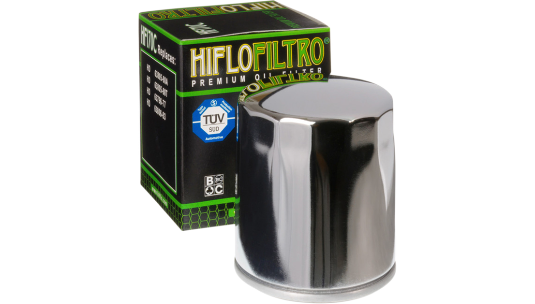 Hiflofiltro Premium Oil Filter - Black or Chrome