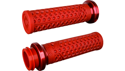 ODI Vans V-Twin Lock-On Grips - Throttle By Wire - Red / Red