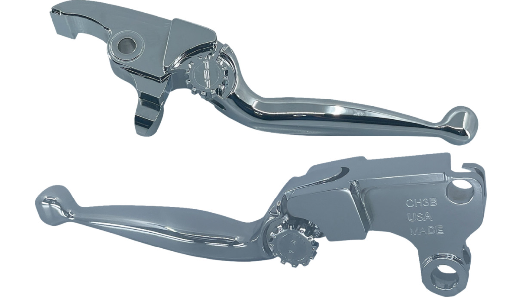 PSR Journey Adjustable Lever Set for Harley Davidson - Chrome - 23-24 Road/Street Glide - 12-00617-20