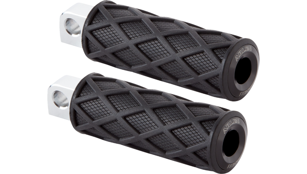 Arlen Ness Diamond Footpegs - Male Mount - Black - M8 Softail/Pan America - 400-047