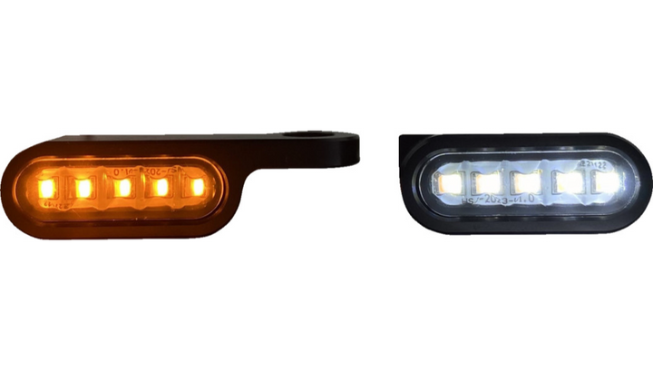 Custom Dynamics Mirror Mount Front Turn Signals - Black - CD-MMTS-AW-B