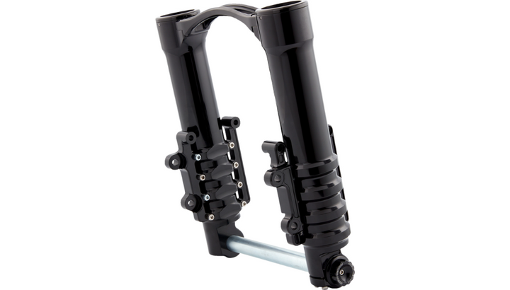 Arlen Ness Method No Flex Fork Legs - 49mm - Black Anodized - For Factory Brake Caliper