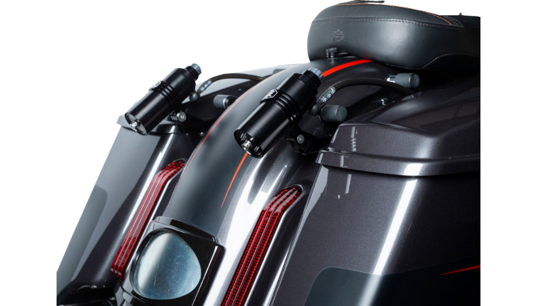 Legend Suspension Revo ARC Billet Remote Reservoir External Mount - Black - 14-25 CVO / 24 & Newer FL
