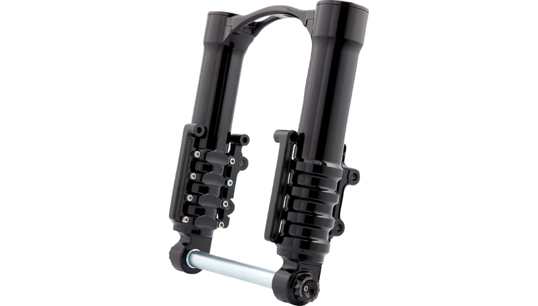 Arlen Ness Method No Flex Fork Legs - 49mm - Black Anodized - For Factory Brake Caliper