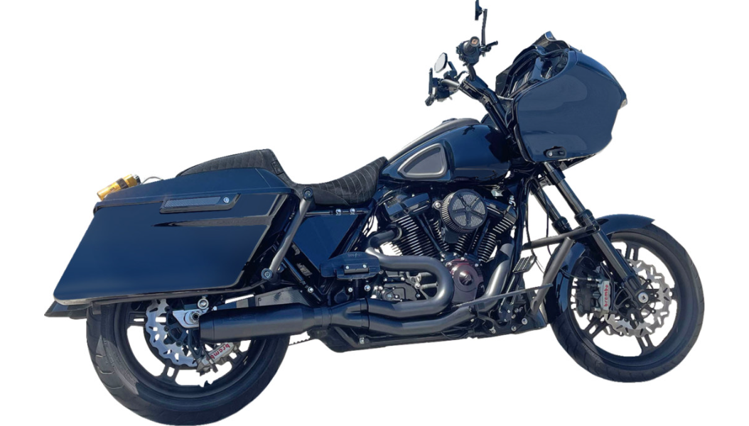 Bassani Xhaust Mid Length 2-Into-1 Super Bike Exhaust System - 4" Muffler - M8 Touring
