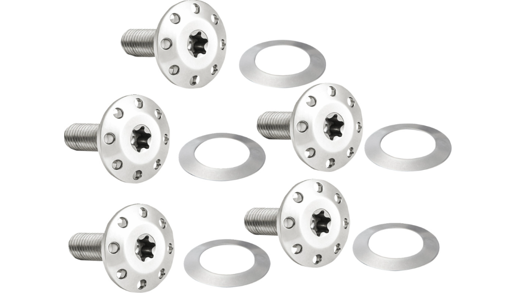 Arlen Ness Titanium Floating Rotor Bolts, FLT Touring / Polished