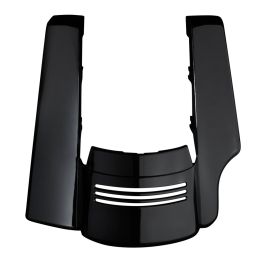 Vivid Black Stretched 2-Into-1 Tri-Bar Fender Extension for Harley® Touring '09-'23