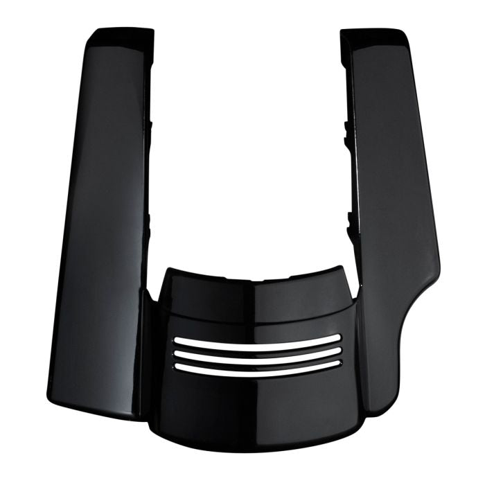 HogWorkz Vivid Black Stretched 2-Into-1 Tri-Bar Fender Extension for Harley® Touring '09-'23 - HW107148