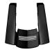 Vivid Black Stretched Dual Blocked Tri-Bar Fender Extension for Harley® Touring '09-'23