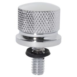 Chrome 1/4" Knurled Seat Bolt / Screw Kit for Harley-Davidson® from HOGWORKZ®