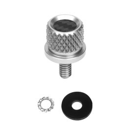 Custom Color Carbon Fiber 1/4" Knurled Seat Bolt / Screw Kit for Harley-Davidson®