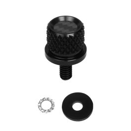 Custom Color Carbon Fiber 1/4" Knurled Seat Bolt / Screw Kit for Harley-Davidson®