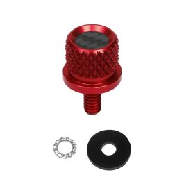Custom Color Carbon Fiber 1/4" Knurled Seat Bolt / Screw Kit for Harley-Davidson®