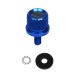 Blue Carbon Fiber 1/4" Knurled Seat Bolt / Screw Kit for Harley-Davidson®