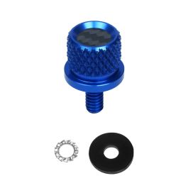 Custom Color Carbon Fiber 1/4" Knurled Seat Bolt / Screw Kit for Harley-Davidson®