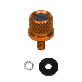 Custom Color Carbon Fiber 1/4" Knurled Seat Bolt / Screw Kit for Harley-Davidson®