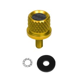Custom Color Carbon Fiber 1/4" Knurled Seat Bolt / Screw Kit for Harley-Davidson®
