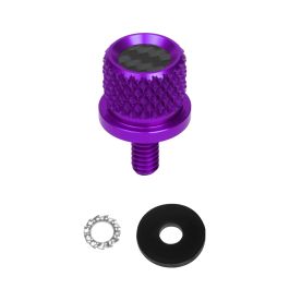 Custom Color Carbon Fiber 1/4" Knurled Seat Bolt / Screw Kit for Harley-Davidson®