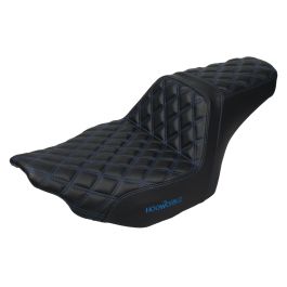 Rise Up Seat for Harley® Touring '23.5-'26 (Diamond / Blue Stitch)