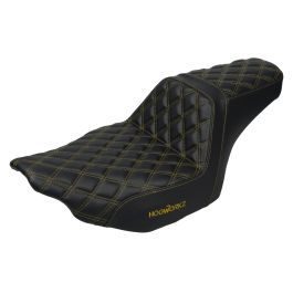 Rise Up Seat for Harley® Touring '23.5-'26 (Diamond / Gold Stitch)