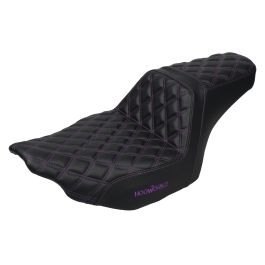 Rise Up Seat for Harley® Touring '23.5-'26 (Diamond / Purple Stitch)