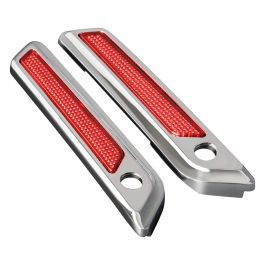 Chrome Saddlebag Latch Cover Set for Harley® Touring '14-'23