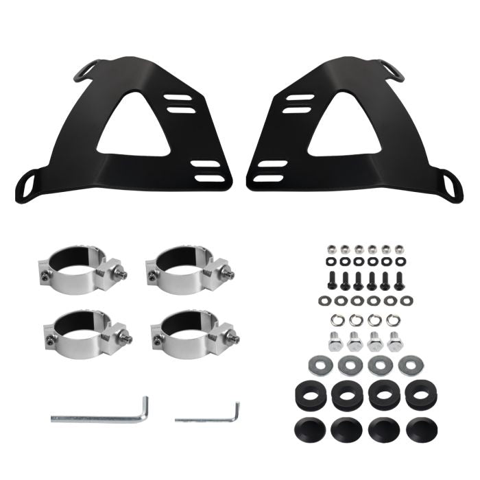 HogWorkz Menace Fairing Brackets (49mm) for Harley® FXBB / FXST / FXLR '18-'25, Sportster 48 '16-'22 & Dyna '06-'17 - HW131500