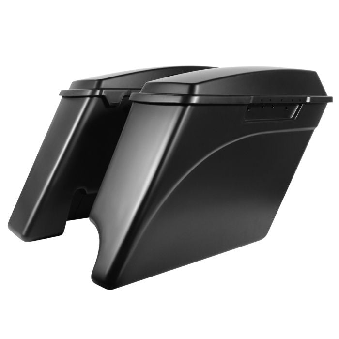 HogWorkz Color Matched 2-Into-1 Extended 4" Stretched Saddlebags for Harley® Touring '94-'13 - HW149201