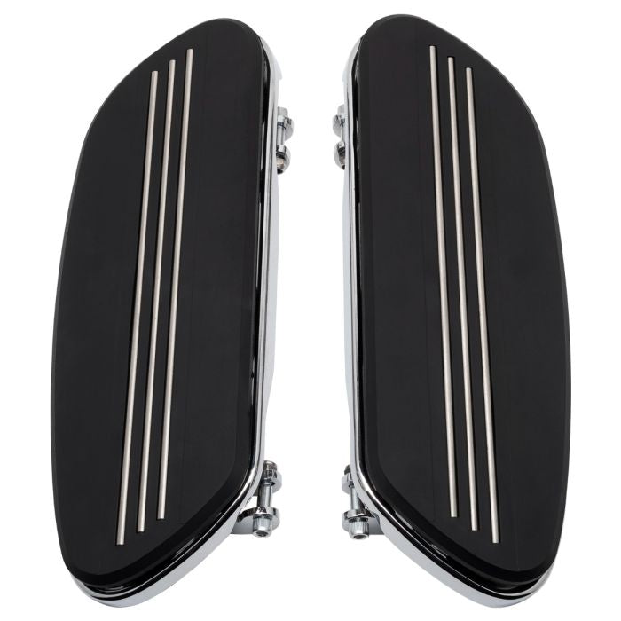HogWorkz Driver Floorboards for Harley® Touring & Softail '86-'26 | Chrome - HW157036