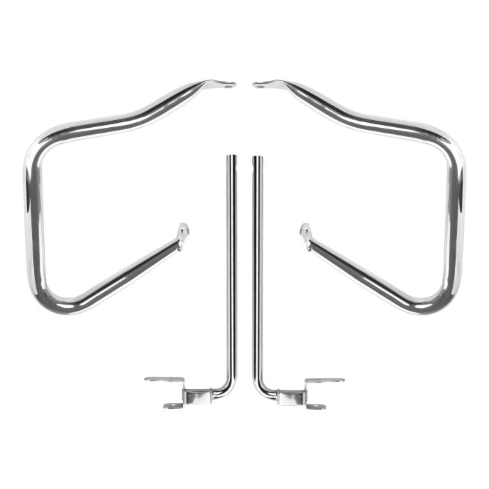 HogWorkz 1.25" PORK CHOP Saddlebag Guards for Harley® Touring '23.5-'26 | Black - HW157208