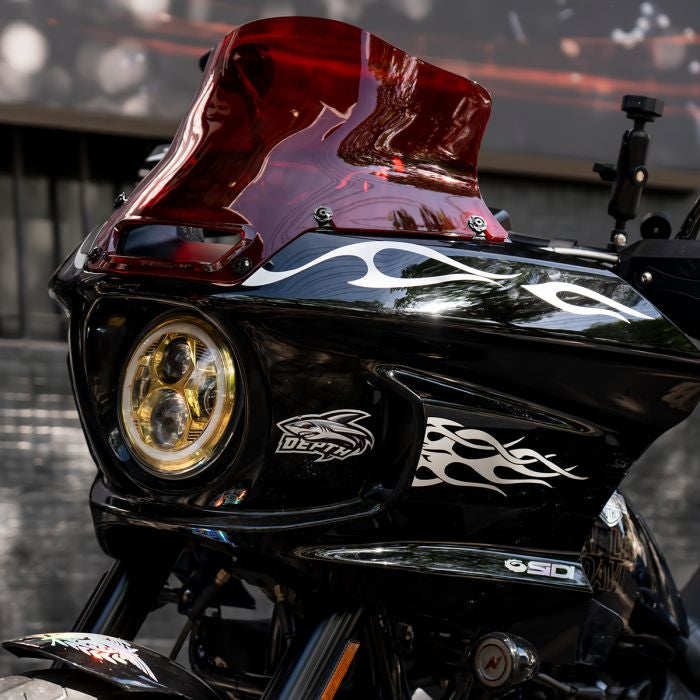 Custom Color HOGWORKZ® Flowz™ 8" Windshield for Harley® Low Rider ST '22-'26 - Red