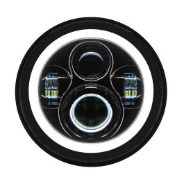 7" LED Black HALOMAKER® Headlight for Harley® Softail '18-'26