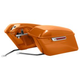 Color Matched Standard Saddlebag Conversion Kit w/ Chrome Hardware for Harley® Softail '84-'17