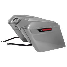 Color Matched Stretched Saddlebag Conversion Kit w/ Black Hardware for Harley® Softail '84-'17