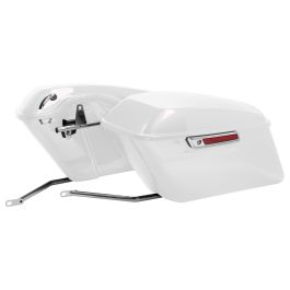 Color Matched Standard Saddlebag Conversion Kit w/ Chrome Hardware for Harley® Softail '84-'17