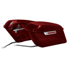 Color Matched Standard Saddlebag Conversion Kit w/ Chrome Hardware for Harley® Softail '84-'17