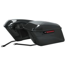 Color Matched Standard Saddlebag Conversion Kit w/ Black Hardware for Harley® Softail '84-'17