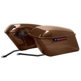 Color Matched Standard Saddlebag Conversion Kit w/ Black Hardware for Harley® Softail '84-'17
