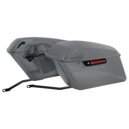 Color Matched Standard Saddlebag Conversion Kit w/ Black Hardware for Harley® Softail '84-'17