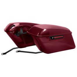 Color Matched Standard Saddlebag Conversion Kit w/ Black Hardware for Harley® Softail '84-'17