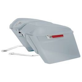Color Matched Stretched Saddlebag Conversion Kit w/ Chrome Hardware for Harley® Softail '18-'26
