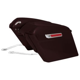 Color Matched Stretched Saddlebag Conversion Kit w/ Chrome Hardware for Harley® Softail '84-'17