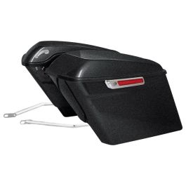 Color Matched Stretched Saddlebag Conversion Kit w/ Chrome Hardware for Harley® Softail '84-'17