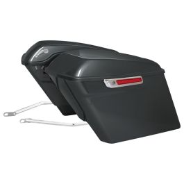 Color Matched Stretched Saddlebag Conversion Kit w/ Chrome Hardware for Harley® Softail '84-'17