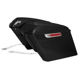Color Matched Stretched Saddlebag Conversion Kit w/ Chrome Hardware for Harley® Softail '84-'17