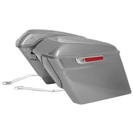 Color Matched Stretched Saddlebag Conversion Kit w/ Chrome Hardware for Harley® Softail '84-'17