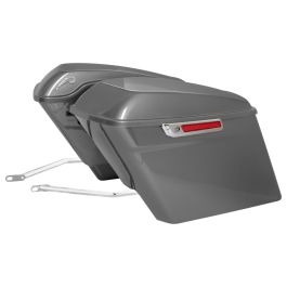 Color Matched Stretched Saddlebag Conversion Kit w/ Chrome Hardware for Harley® Softail '84-'17